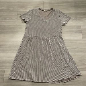 NWOT Tan Striped Dress • MEDIUM